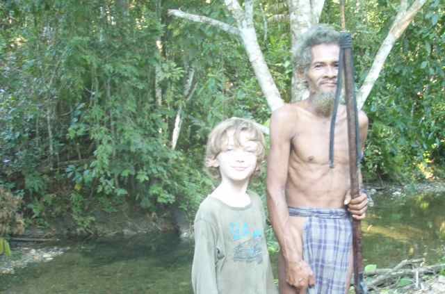 Z with Luobo, a member of the Togutil minority.