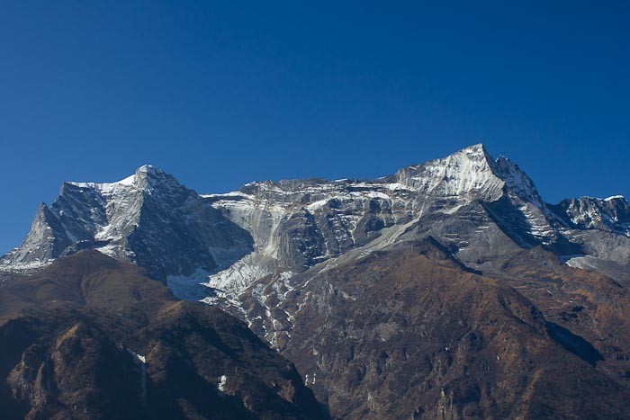 Everest Base Camp trek: Kong De viewed from Namche Bazar.